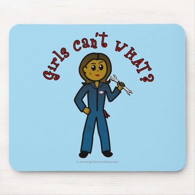 Dark Mechanic Girl Mouse Mat (Front)