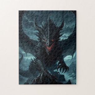 Dark, Mediaeval Dragon Jigsaw Puzzle