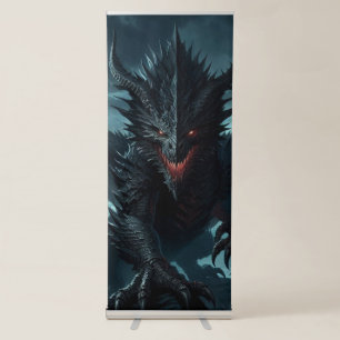 Dark, Mediaeval Dragon Retractable Banner