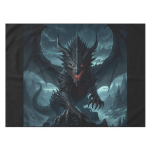 Dark, Mediaeval Dragon Tablecloth
