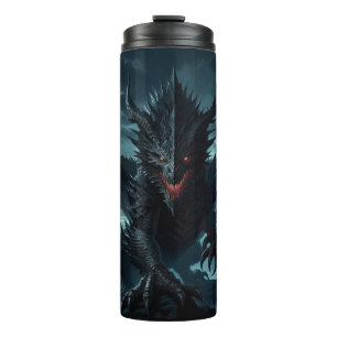 Dark, Mediaeval Dragon Thermal Tumbler