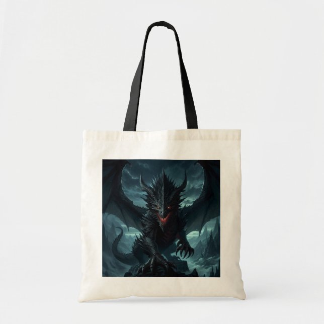 Dark, Mediaeval Dragon  Tote Bag (Front)