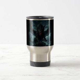 Dark, Mediaeval Dragon  Travel Mug