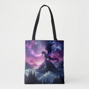 Dark, Mediaeval Ethereal Dragon Tote Bag