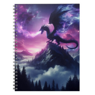 Dark, Medieval Ethereal Dragon Notebook