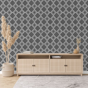 Dark Medium Light Grey Black Squares Art Pattern Wallpaper