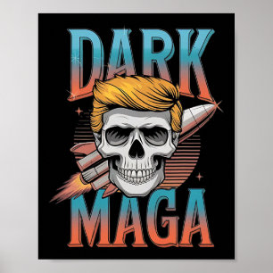 Dark Mega 2024 Usa Trump Halloween Costume Funny S Poster