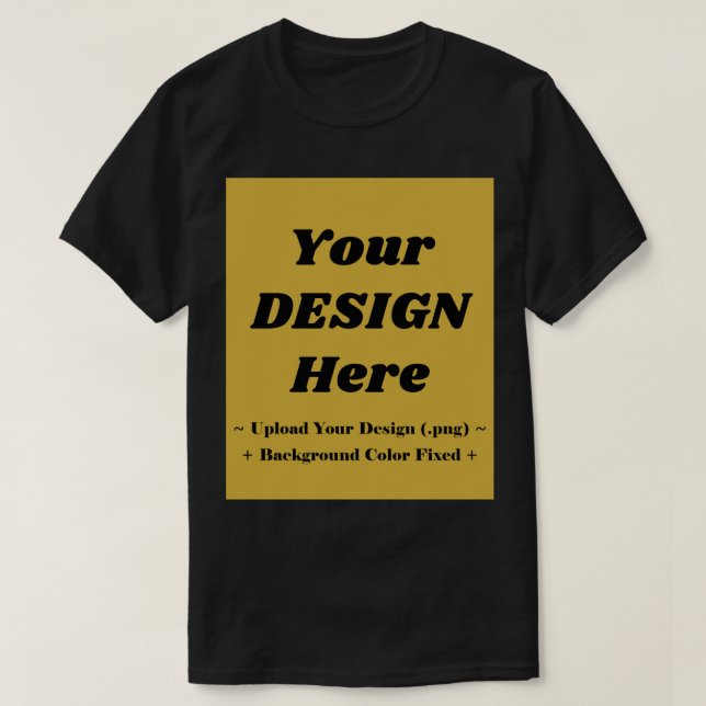 Dark Men's Tee with Metallic Gold Design Backgroun (Design Front)