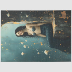 Dark Mermaid Decoupage Paper Ocean Fantasy
