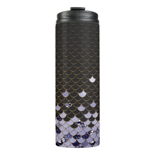 Dark Mermaid Scales Thermal Tumbler (Front)
