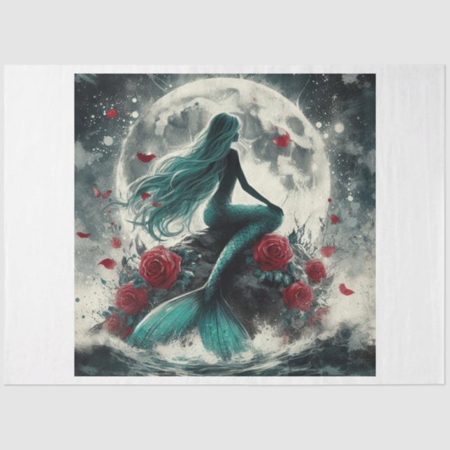 Dark Mermaid Tissue Paper (Front)