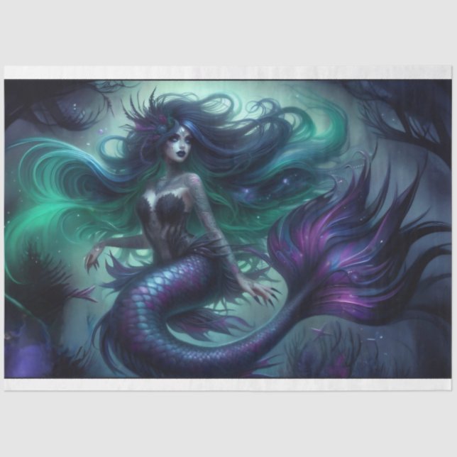 Dark Mermaid Tissue Paper (Front)