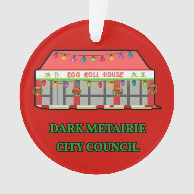 Dark Metairie Christmas Ornament (Front)