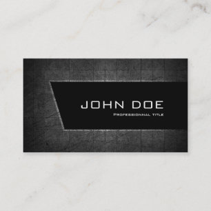 Dark metal business card