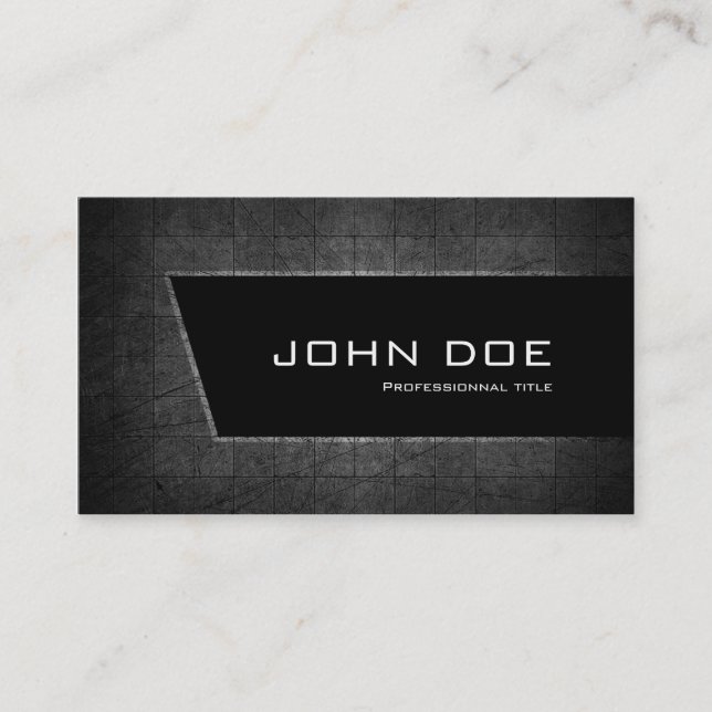 Dark metal business card (Front)
