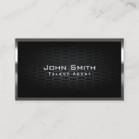 Dark Metal Cells Talent Agent Business Card