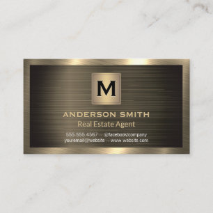 Dark Metallic Gold Shiny Texture Business Card
