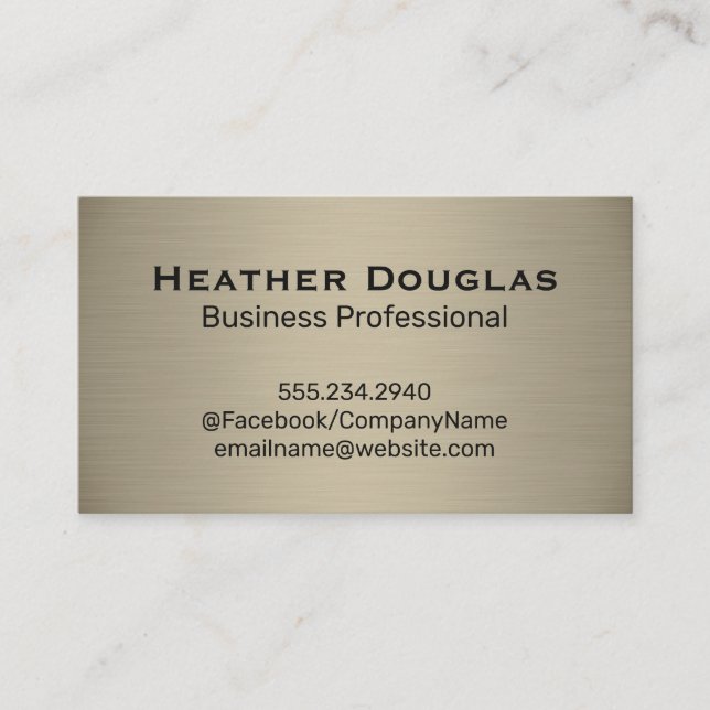 Dark Metallic Texture Background Business Card (Front)