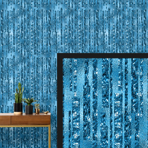 Dark Mid Blue Water Shiny Look Stripes  Wallpaper