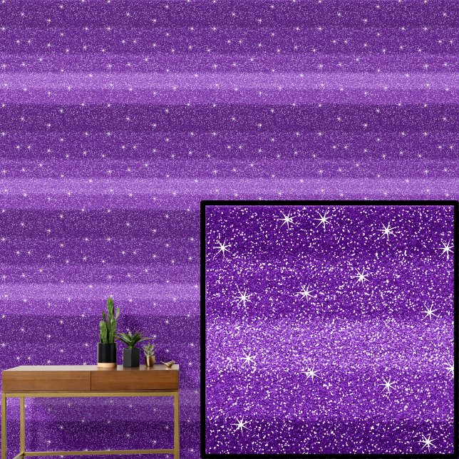 Dark Mid Light Purple Stripes with Sparkle Stars Wallpaper (Creator Uploaded)
