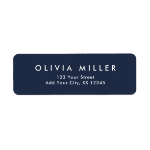 Dark Midnight Blue - Classic Address Label