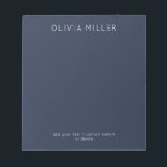 Dark Midnight Blue Minimalist Notepad<br><div class="desc">Dark Midnight Blue is a deep navy with a refined intensity. Classic and timeless with a modern edge,  it feels confident,  classy,  and elegant. The personalizable text features a classic,  elegant font in clean white.</div>