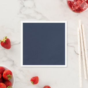 Dark Midnight Blue Paper Napkins