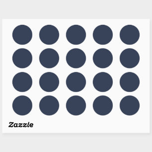 Dark Midnight Blue Round Sticker