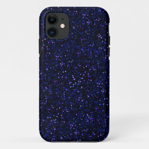 Dark Midnight Indigo Blue Glitter iPhone 11 Case