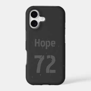 Dark Minimalist Black and Grey Name Number