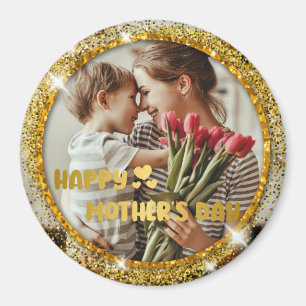 Dark Mode Faux Golden Foil  Mother's Day  Magnet
