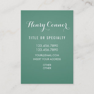 Dark Moderate Spring Green Vertical Board Business Card