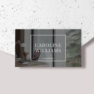 Dark Modern Aesthetic social media manager, photo Business Card