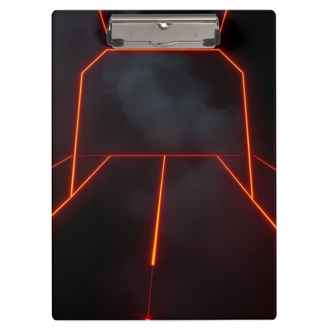 Dark Modern Neon Halloween Premium Design Clipboard (Front)
