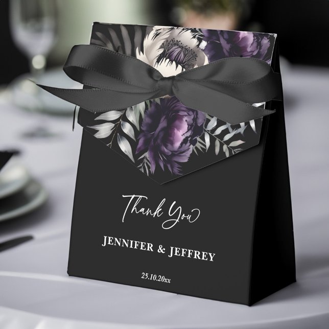 Dark moody boho elegant wedding thank you favour box (Dark moody boho elegant wedding thank you favor box wedding favors personalized favor box gothic)