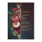 Dark Moody Bold Floral Marsala Wedding Invitation