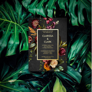 Dark Moody Bold Wild Flower Wedding