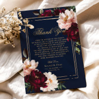 Dark Moody Burgundy Blush Navy Blue Floral Wedding