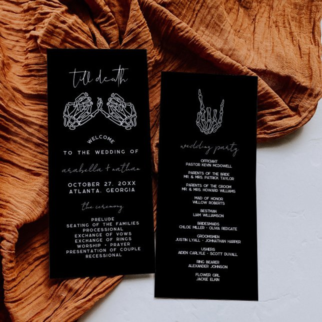 Dark Moody Fall Wedding Program (Creator Uploaded)