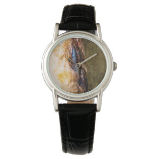 Dark Moody Feather Abstract Designer Watch