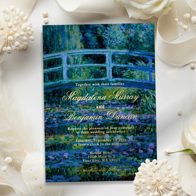 Dark Moody Fine Art Monet Water Lilies Wedding (Creator Uploaded)