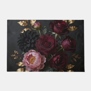 Dark Moody Floral Bouquet Doormat