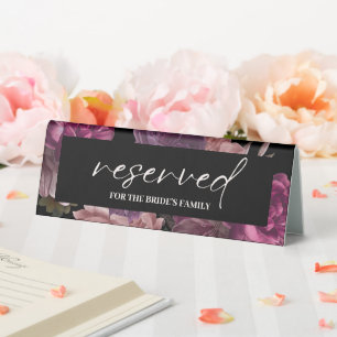 Dark moody floral burgundy Black Wedding reserved