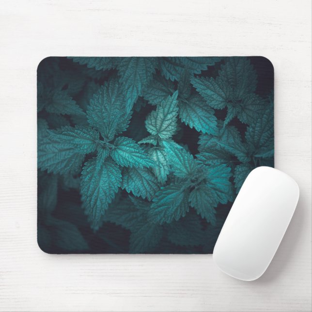 Dark Moody Floral Nature Photo Mouse Mat (With Mouse)