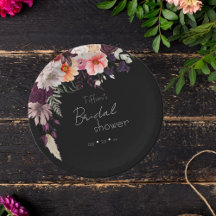 Dark Moody Flowers Bridal Shower