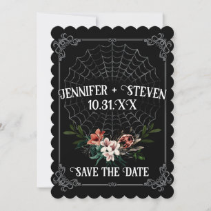 Dark Moody Goth Wedding Save the Date Invitation