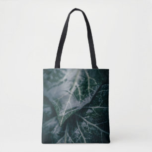 Dark Moody Ivy Floral Nature Photo Tote Bag