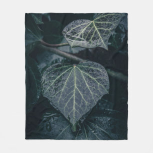 Dark Moody Ivy Nature Photograph Fleece Blanket