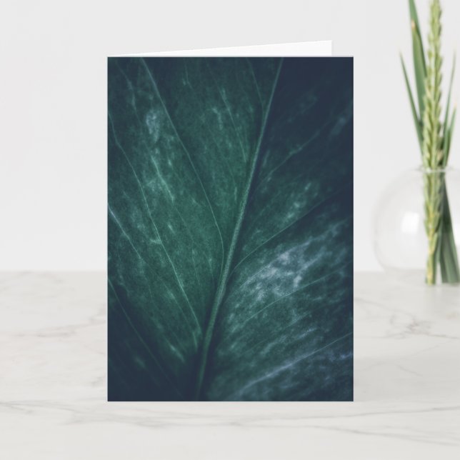 Dark moody Leaf floral Design Card (Front)