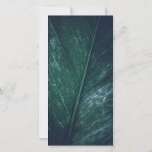Dark moody Leaf floral Design Photo Card